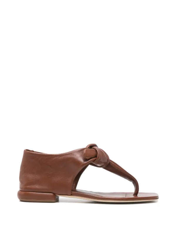 Officine Creative Suki Knotted Sandals in Brown