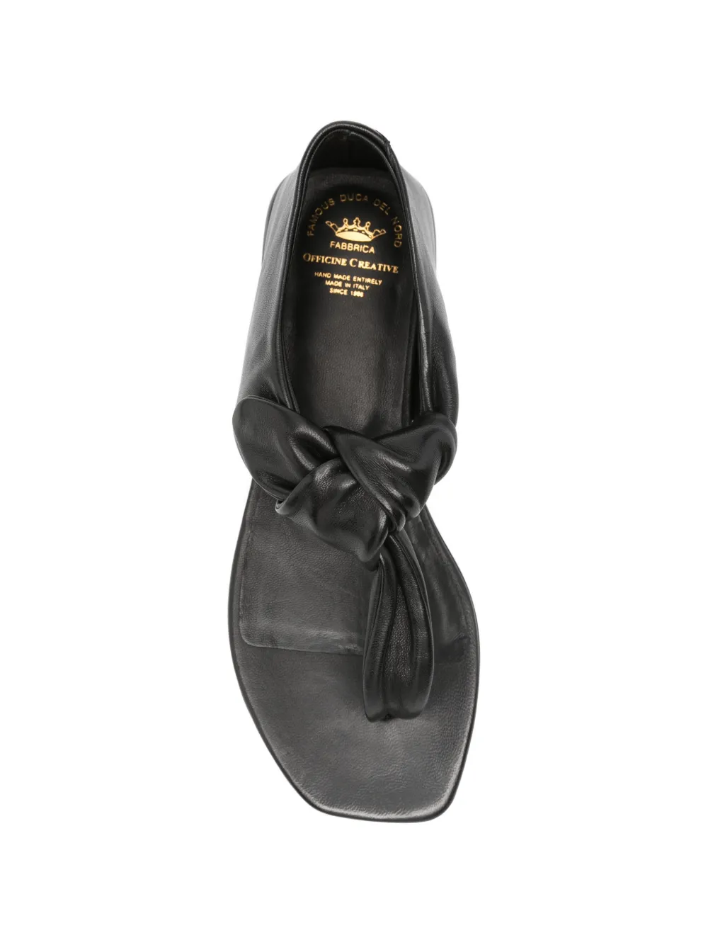 Officine Creative Suki knot-detail sandals Zwart
