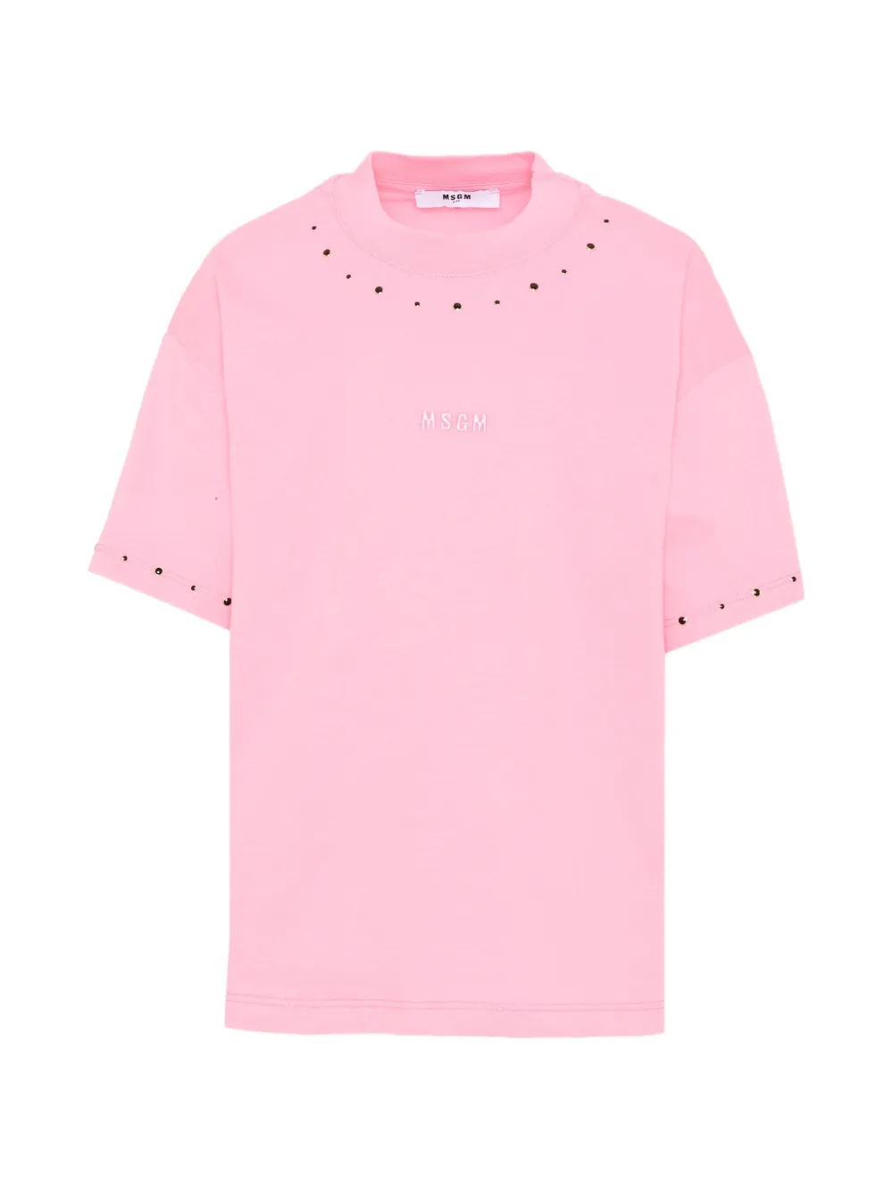 MSGM Kids studded T-shirt - Rosa