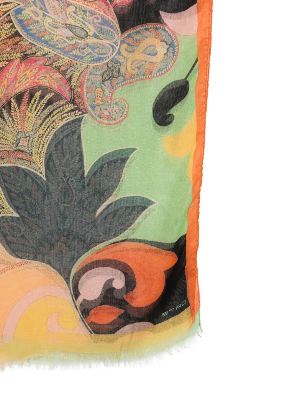 ETRO Sjaal met paisley-print Groen