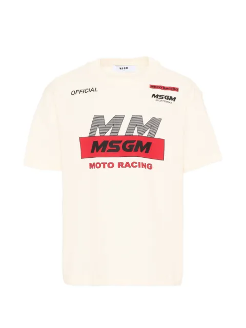 MSGM Kids racing-print T-shirt