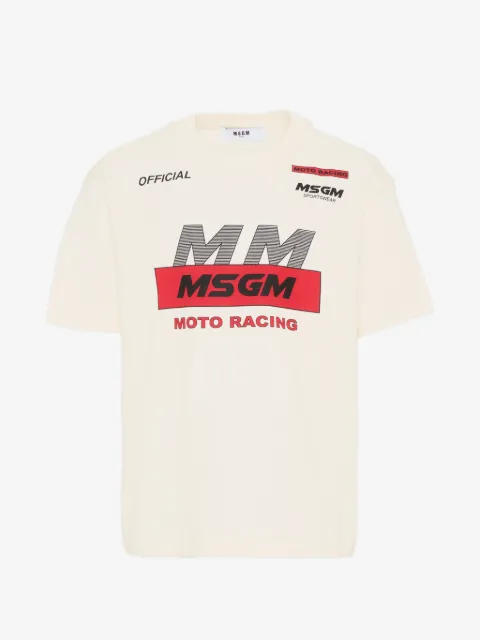 MSGM Kids racing-print T-shirt