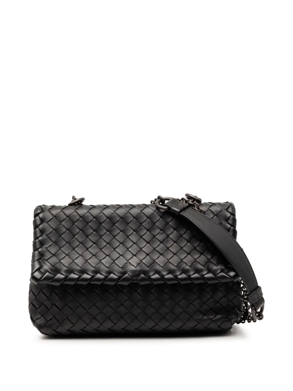 Bottega Veneta Pre-Owned 2012-2026 Baby Nappa Intrecciato Olimpia crossbody bag - Nero