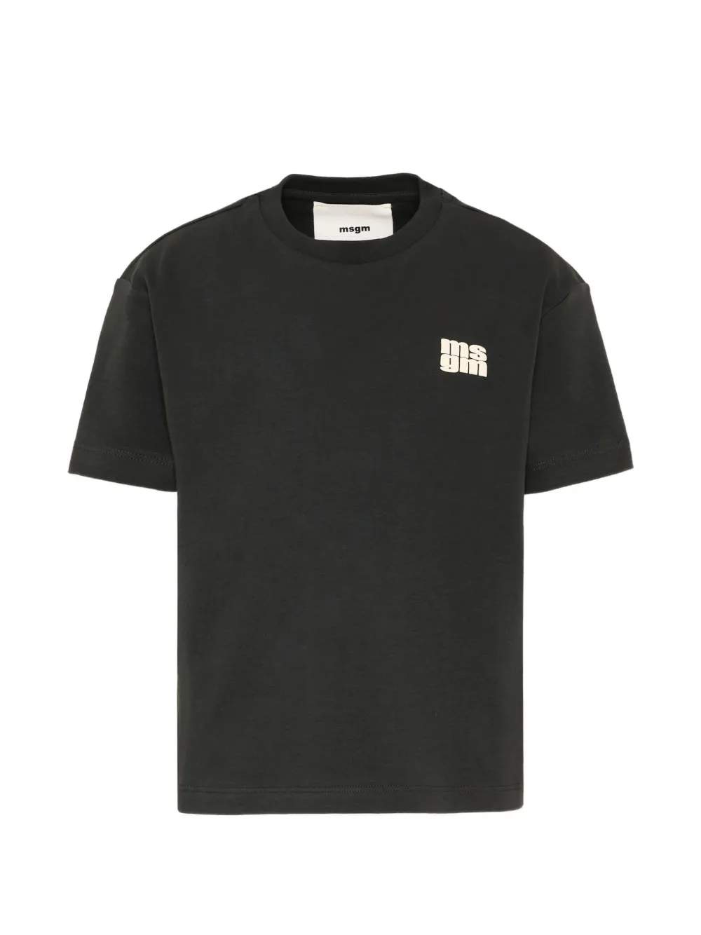 MSGM Kids logo T-shirt - Nero