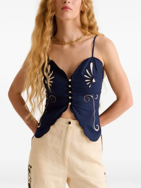 Carolina K Monarca embroidered top