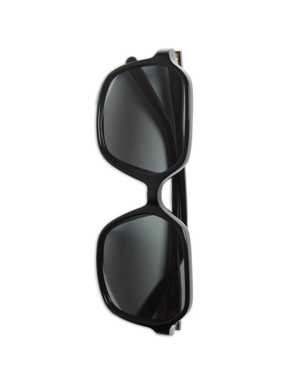 VALENTINO GARAVANI EYEWEAR Zonnebril met rechthoekig acetaat montuur Zwart