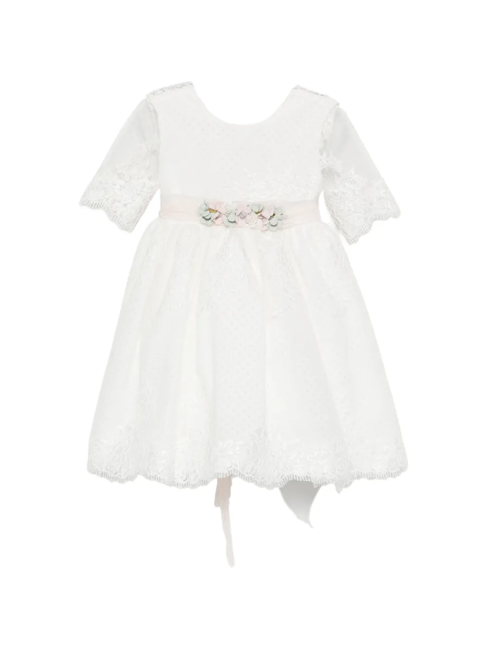 Mimilù floral-lace dress - Bianco