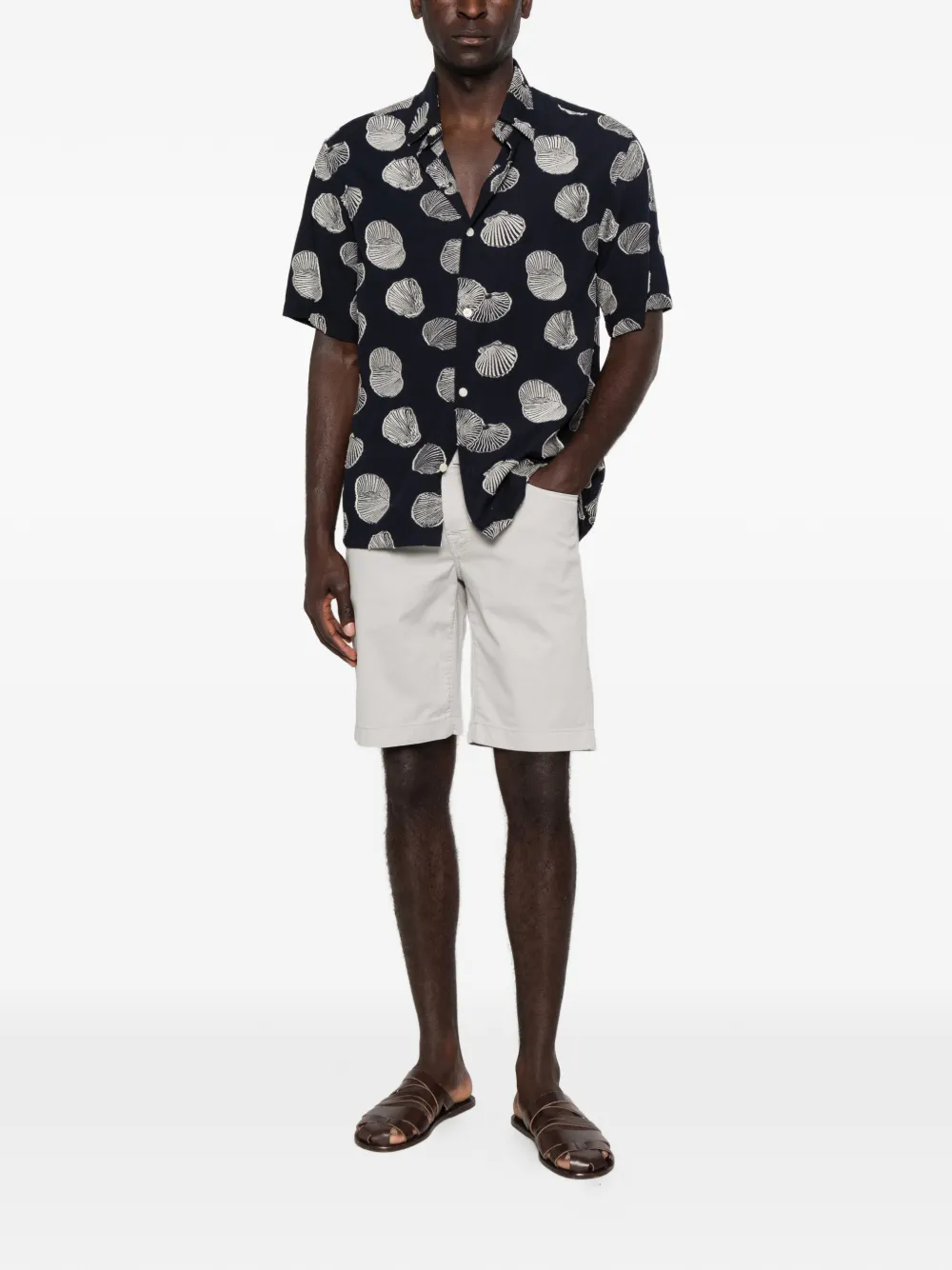 Jacob Cohën Nicolas shorts met logopatch Grijs