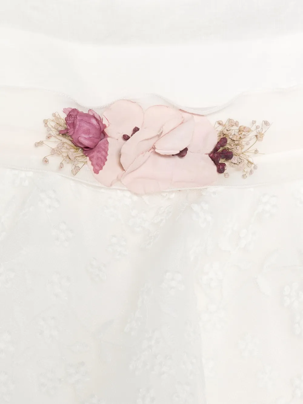  Mimilù Vestido Con Encaje Floral - Blanco 
