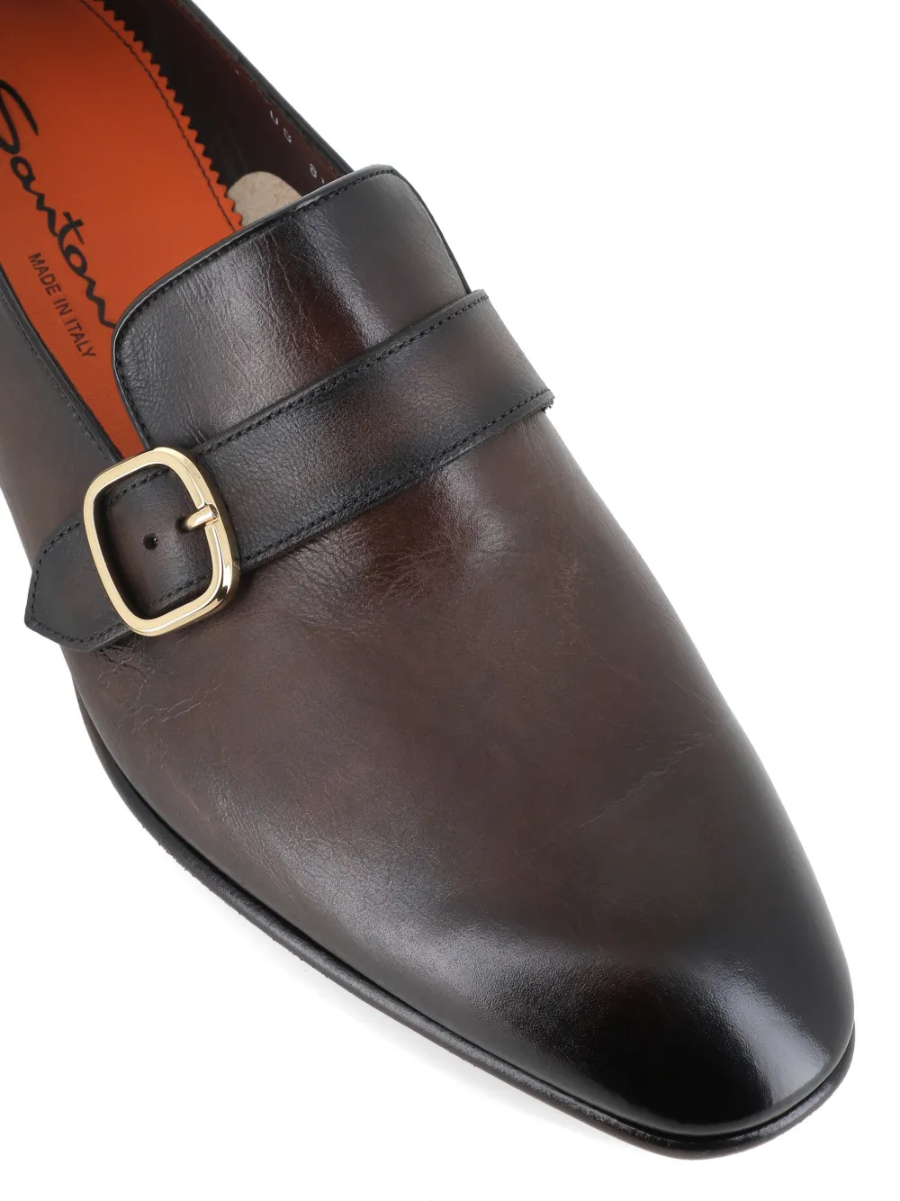 Santoni buckle-fastening leather loafers Bruin