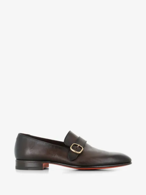 Santoni 버클 클로저 레더 로퍼