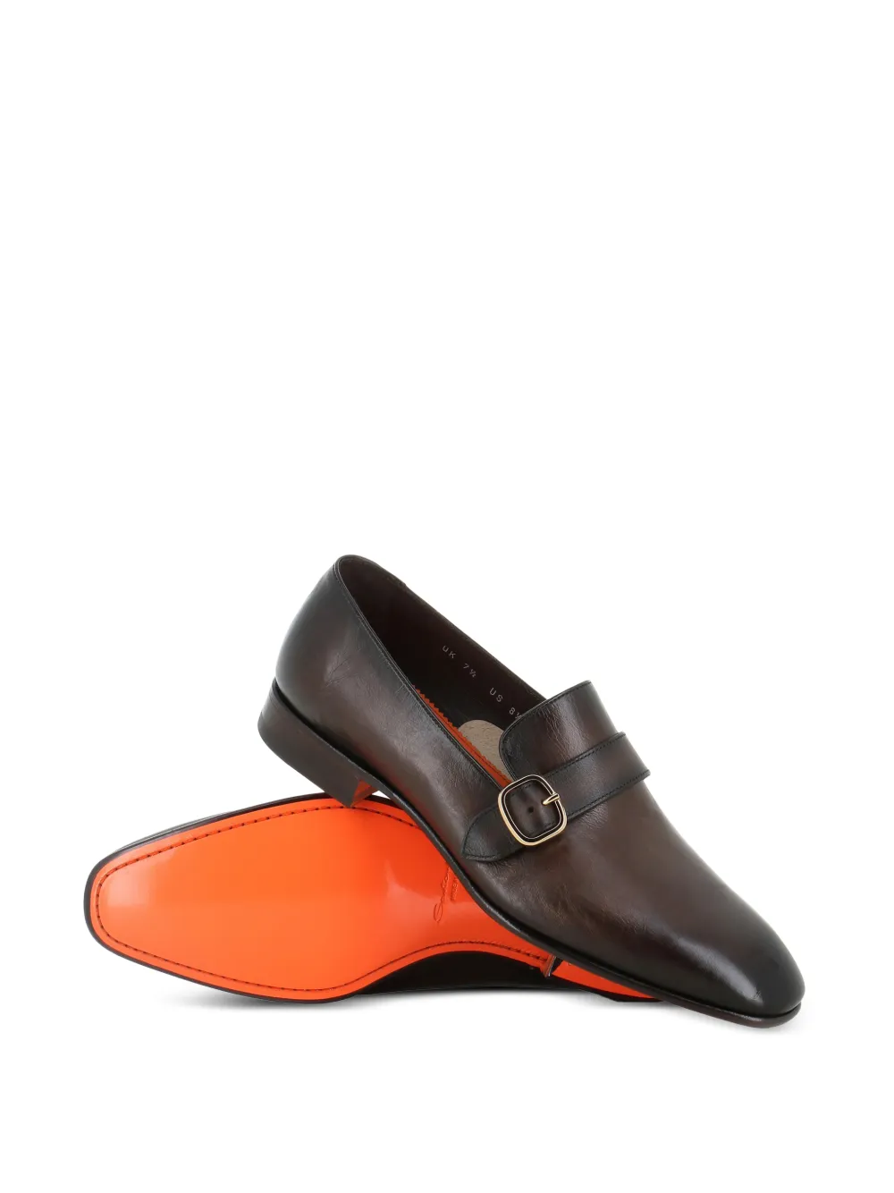 Santoni buckle-fastening leather loafers Bruin