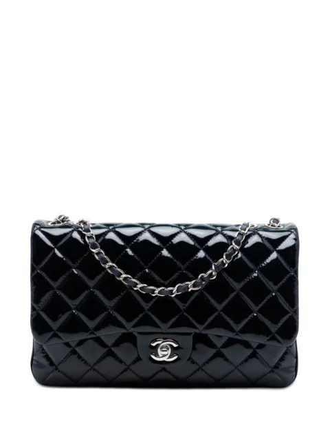 CHANEL Pre-Owned сумка на плечо Jumbo Quilted Patent 3 Compartment Flap (2013-2014 годы)