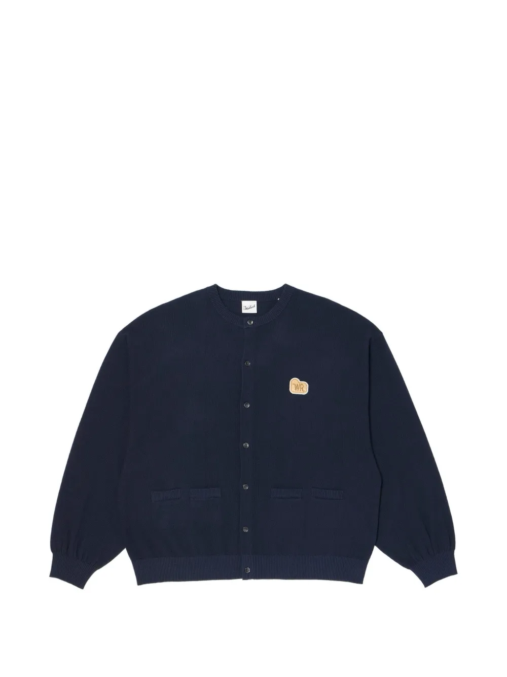 Woolrich pique-knit crew-neck cardigan - Blu