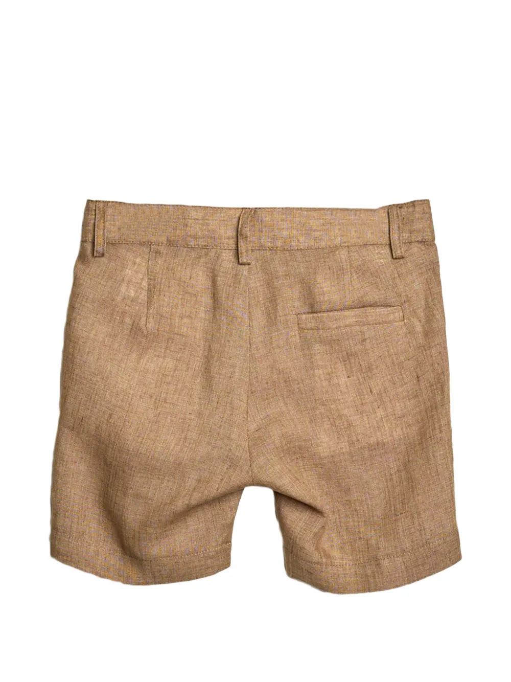 Little Bear Linnen shorts met knoopsluiting Bruin