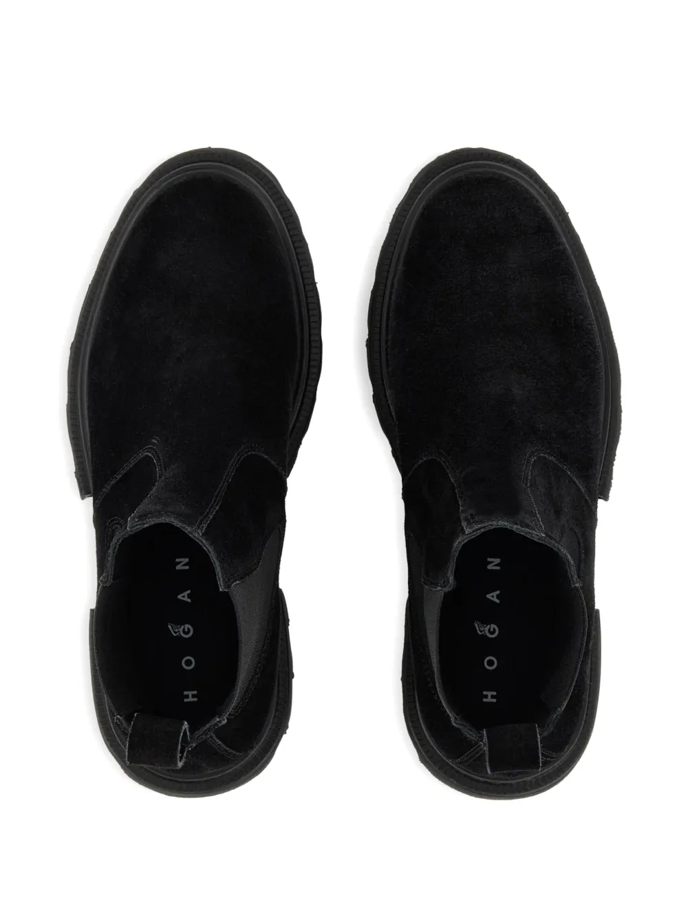 Hogan elastic suede ankle boots Zwart