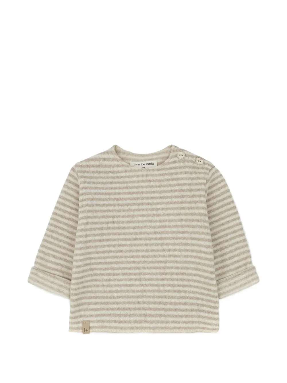 1+ In The Family striped buttoned sweater - Toni neutri