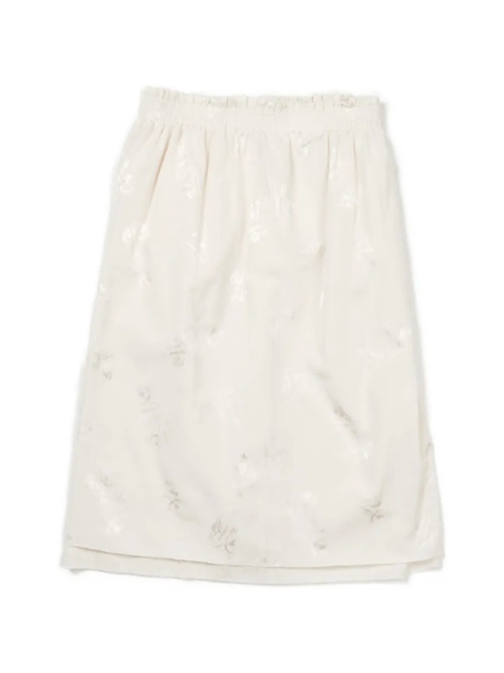 Camiel Fortgens flower-jacquard raw-edge skirt - Weiß