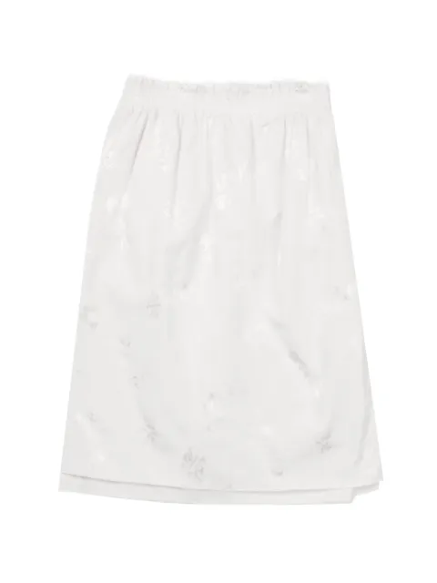 Camiel Fortgens falda con motivo floral en jacquard con bordes sin rematar