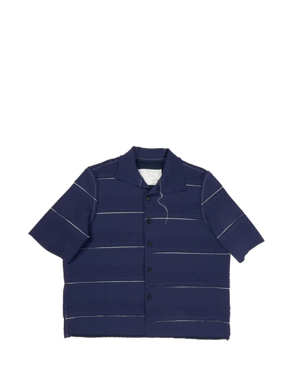 Camiel Fortgens ribbed striped polo shirt - Blau