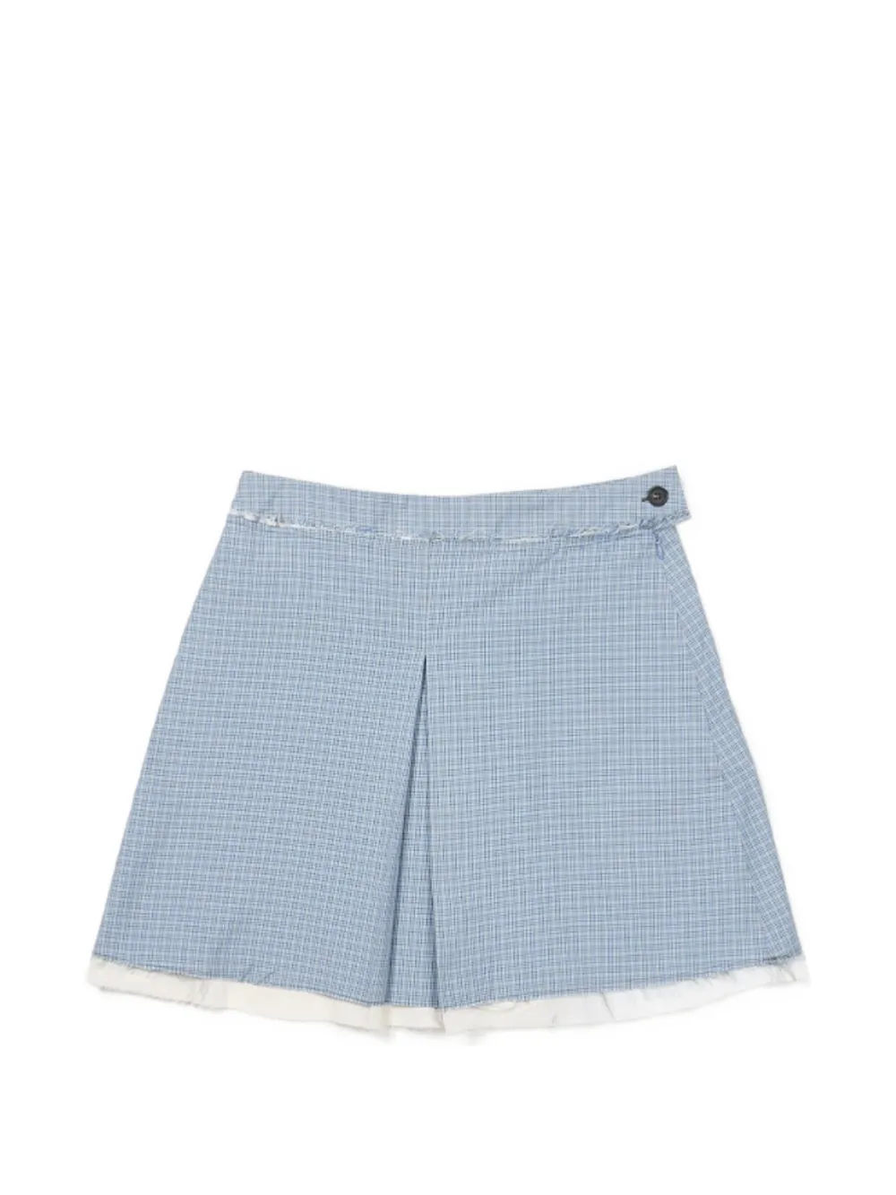 Camiel Fortgens checked mini pleated skirt - Blu