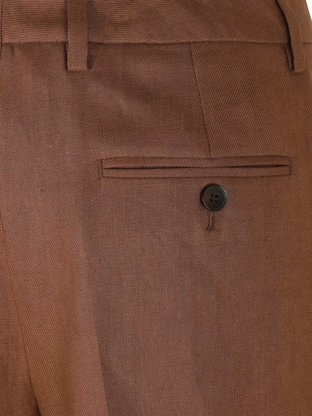 Lardini Cropped plooibroek Bruin