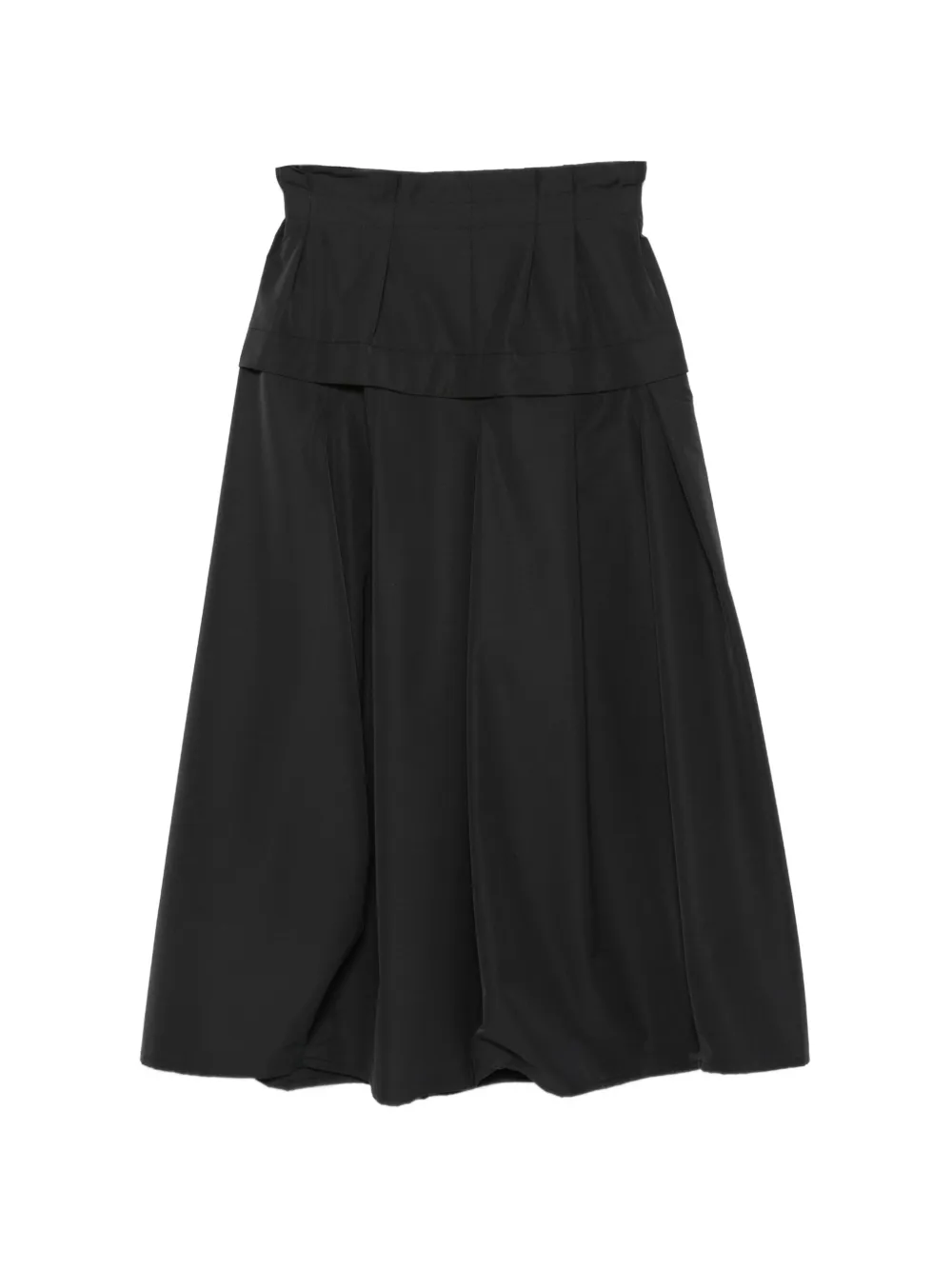 LITKOVSKA pleated panelled skirt - Nero