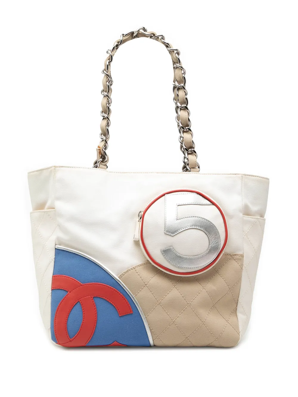 CHANEL Pre-Owned 2003-2004 Canvas No 5 Sport tote bag - Bianco
