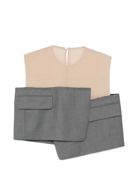 LITKOVSKA sheer-panel flap-pocket top