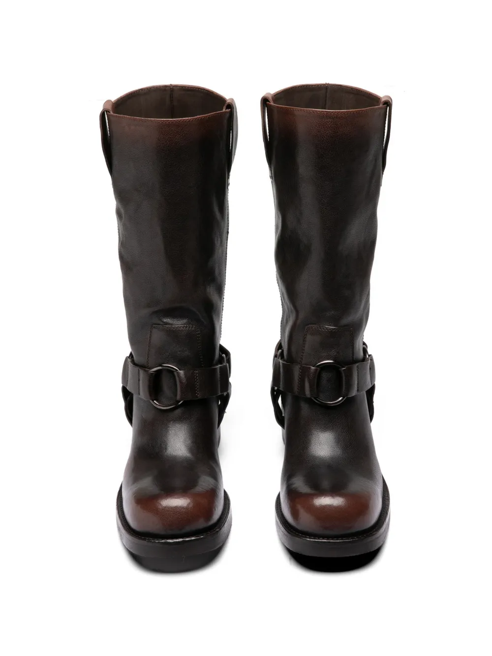 Officine Creative Dana 004 leather biker boots Bruin