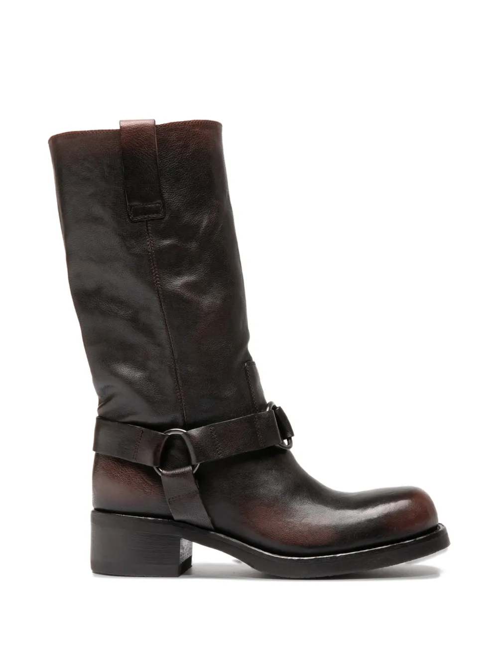 Officine Creative Dana 004 leather biker boots Bruin