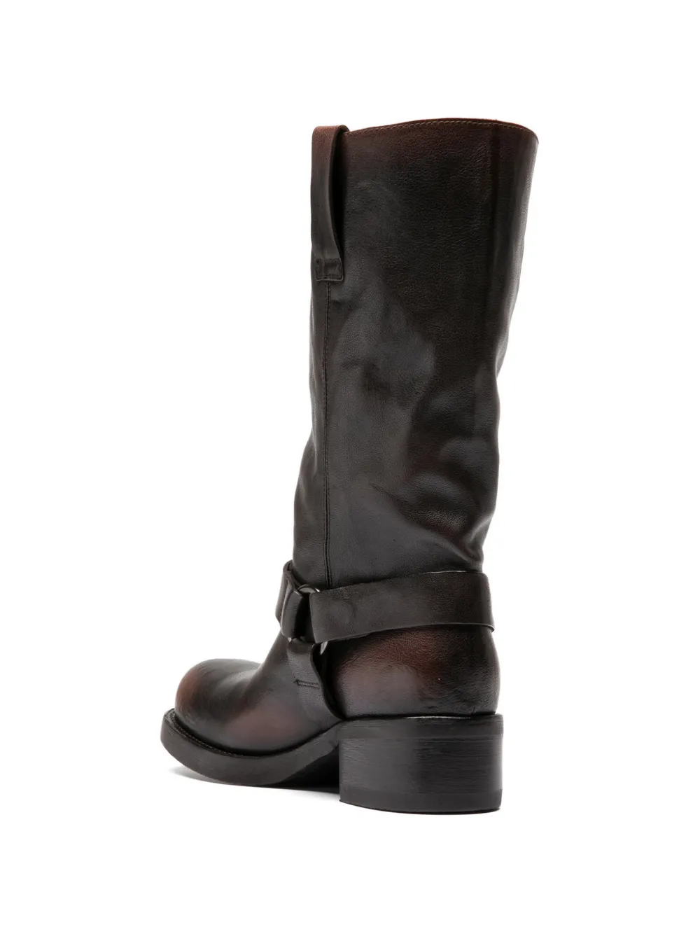 Officine Creative Dana 004 leather biker boots Bruin