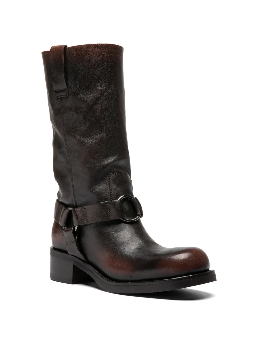Officine Creative Dana 004 leather biker boots Bruin
