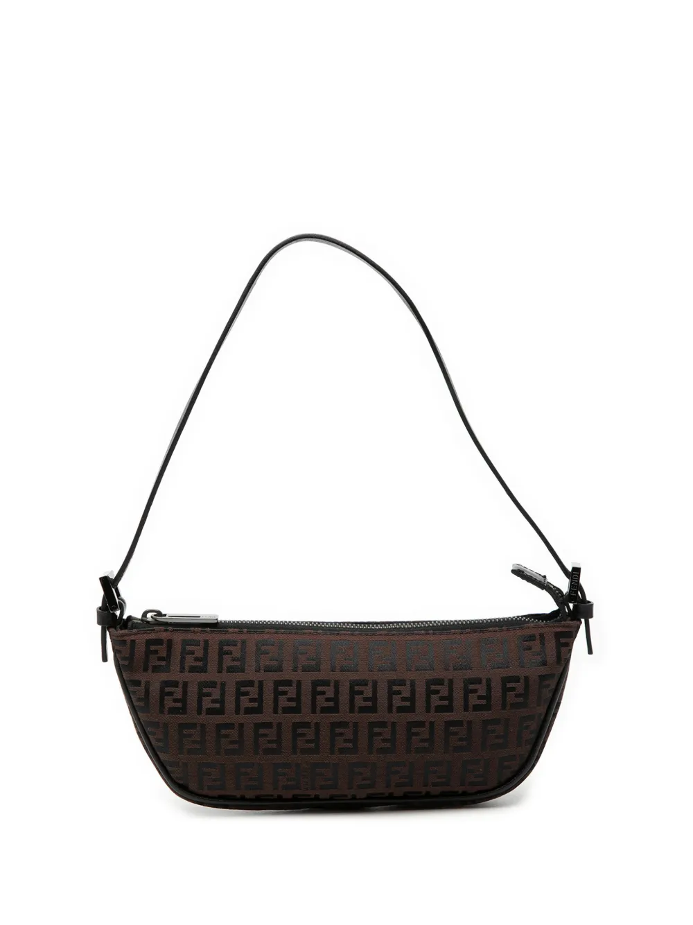 Fendi Pre-Owned 2000-2010 Zucchino Canvas Half Moon Pochette shoulder bag - Marrone