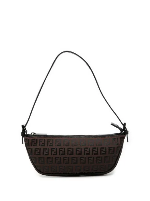 Fendi Pre-Owned 2000-2010 Zucchino Canvas Half Moon Pochette shoulder bag