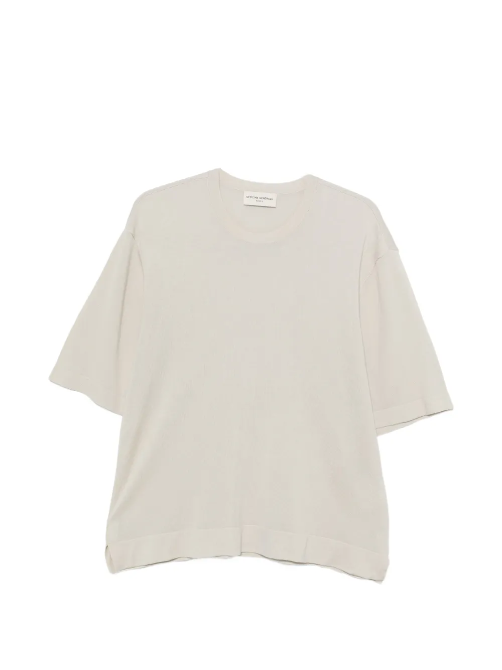 Officine Generale fine-knit crew-neck T-shirt - Toni neutri