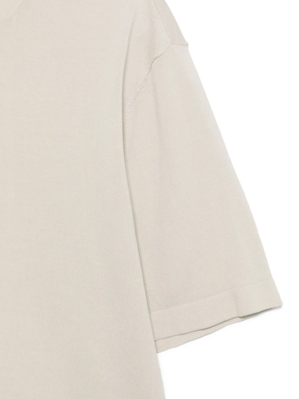 Officine Generale Fijngebreid T-shirt Beige