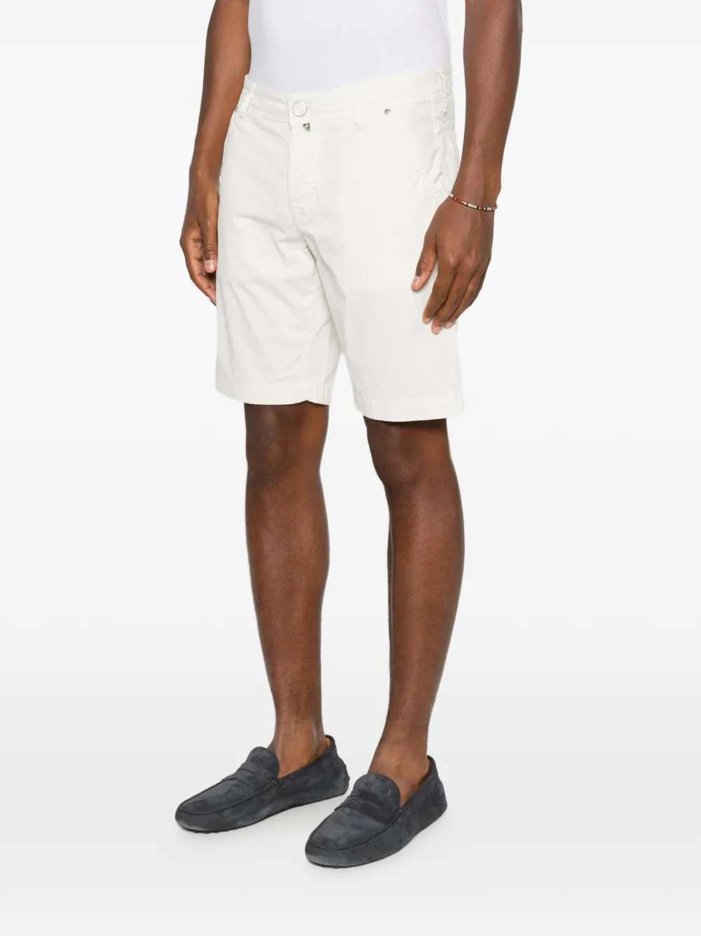 Jacob Cohën Shorts met logopatch Wit