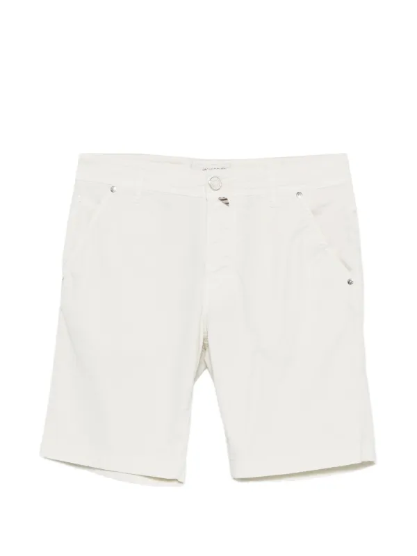 Jacob Cohën Logo-patch Shorts in White