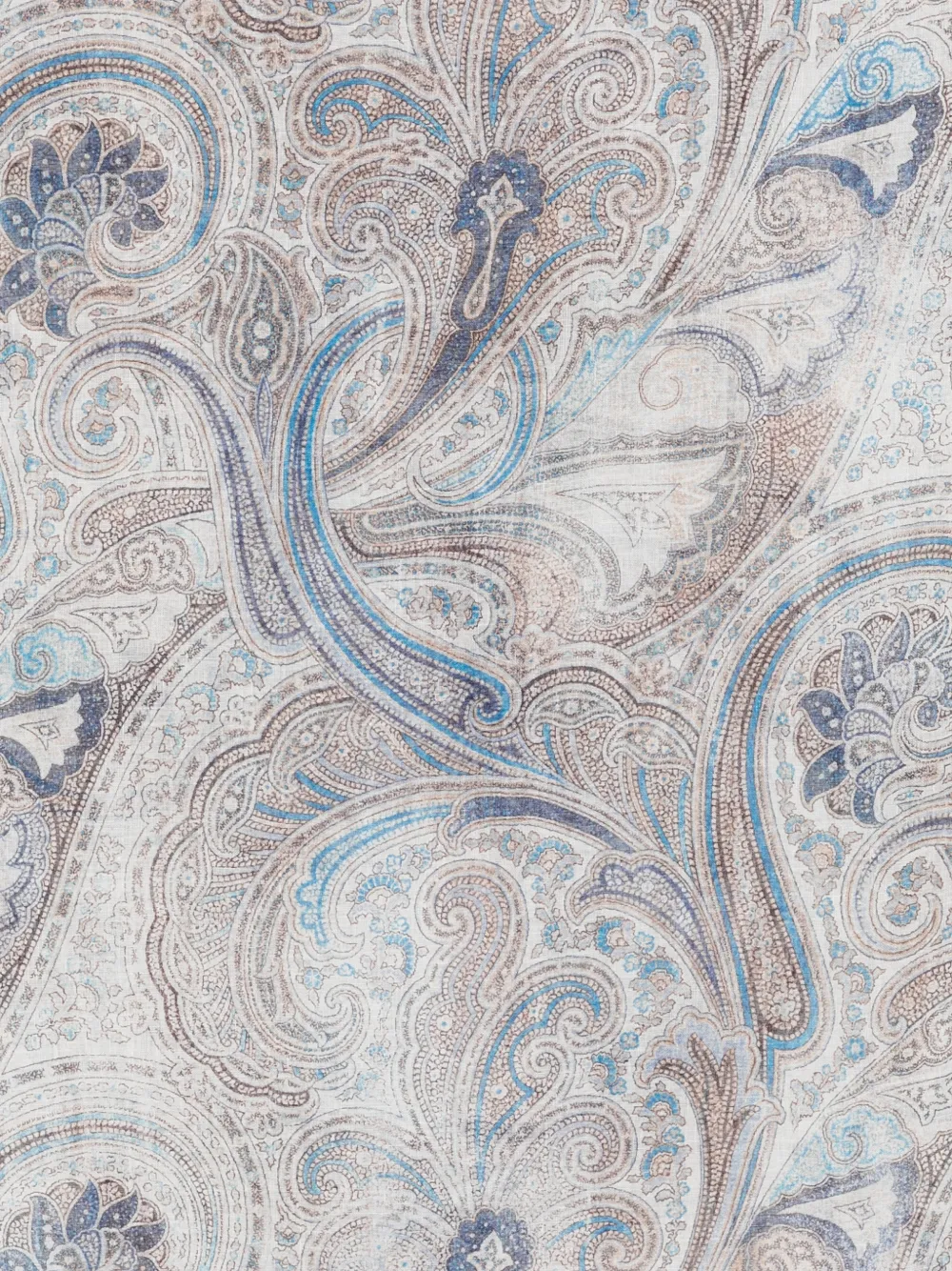Dell'oglio Giglio sjaal met paisley-print en franje Beige
