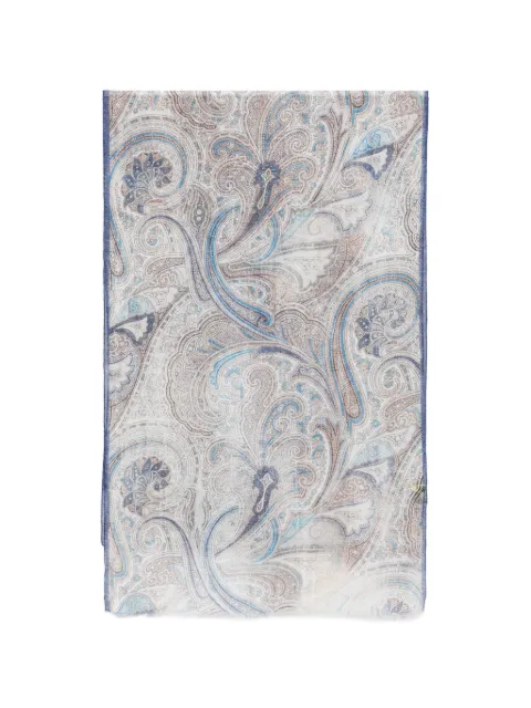 Dell'oglio Giglio paisley-pattern frayed scarf