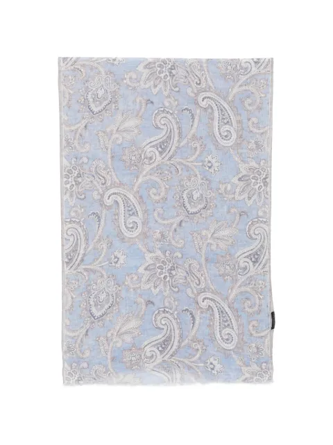 Dell'oglio paisley-print frayed scarf