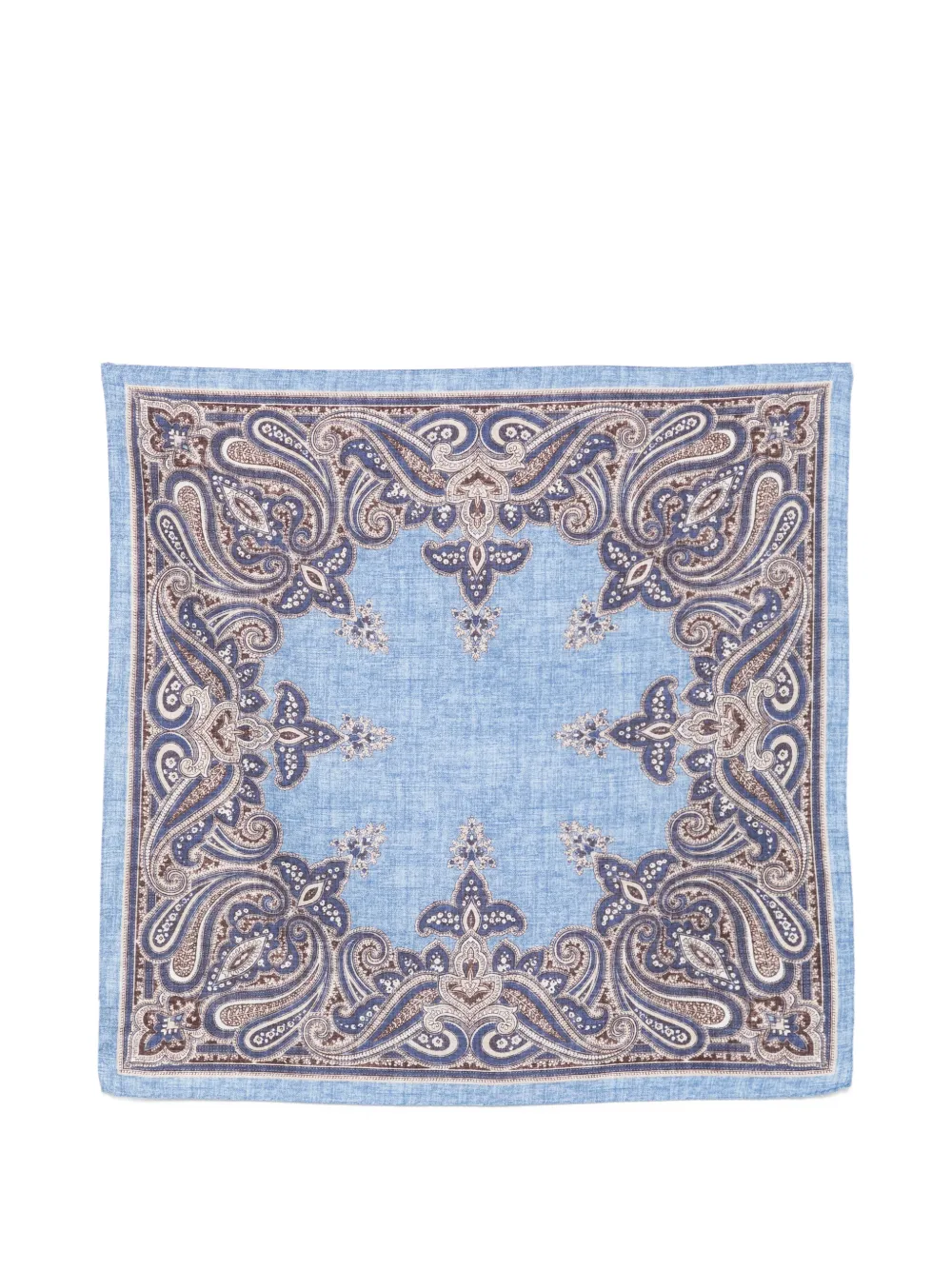 Dell'oglio Foulard con stampa paisley - Blu