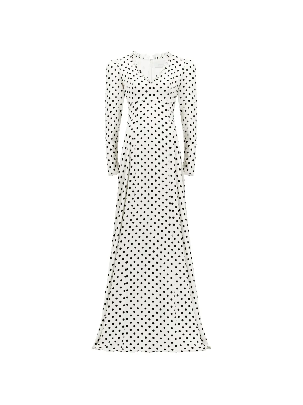 Adamaris V-neck polka-dot maxi dress