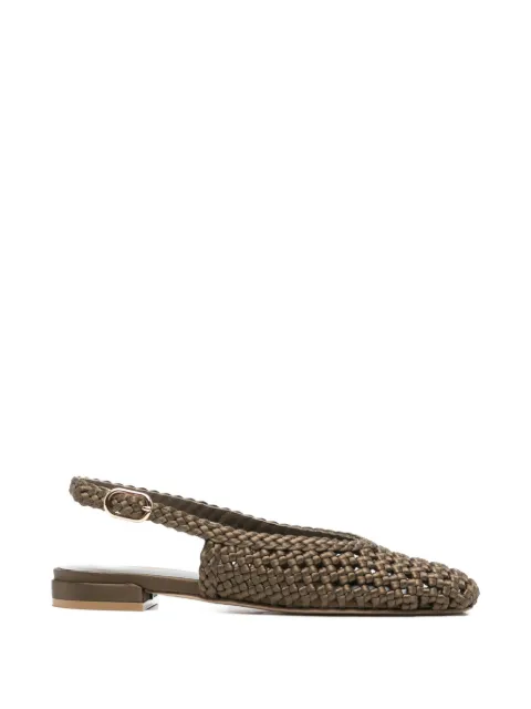 Stuart Weitzman woven slingback pumps