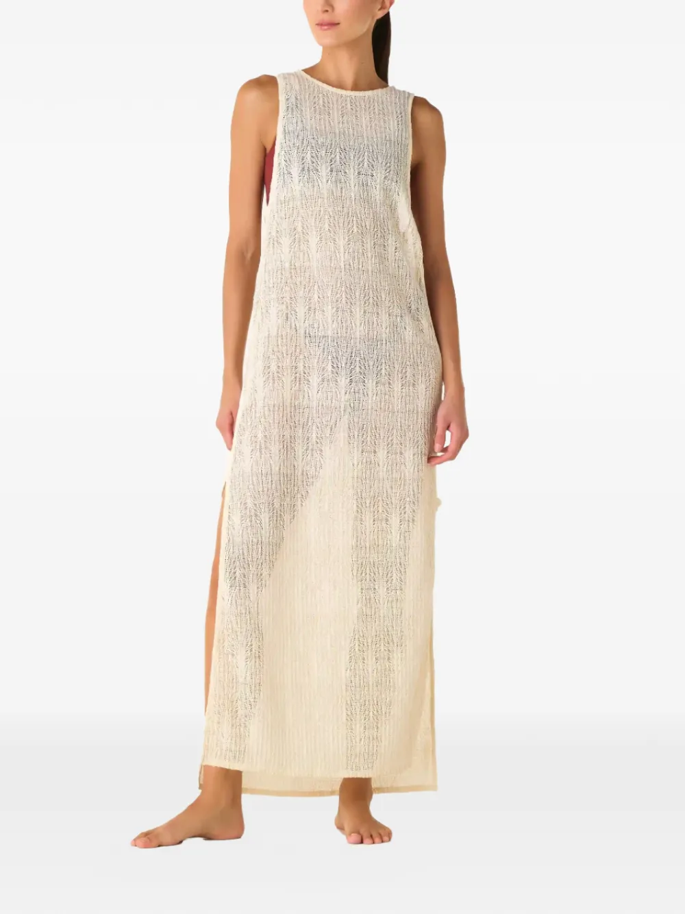 PALMACEA side-slit beach dress - Nude