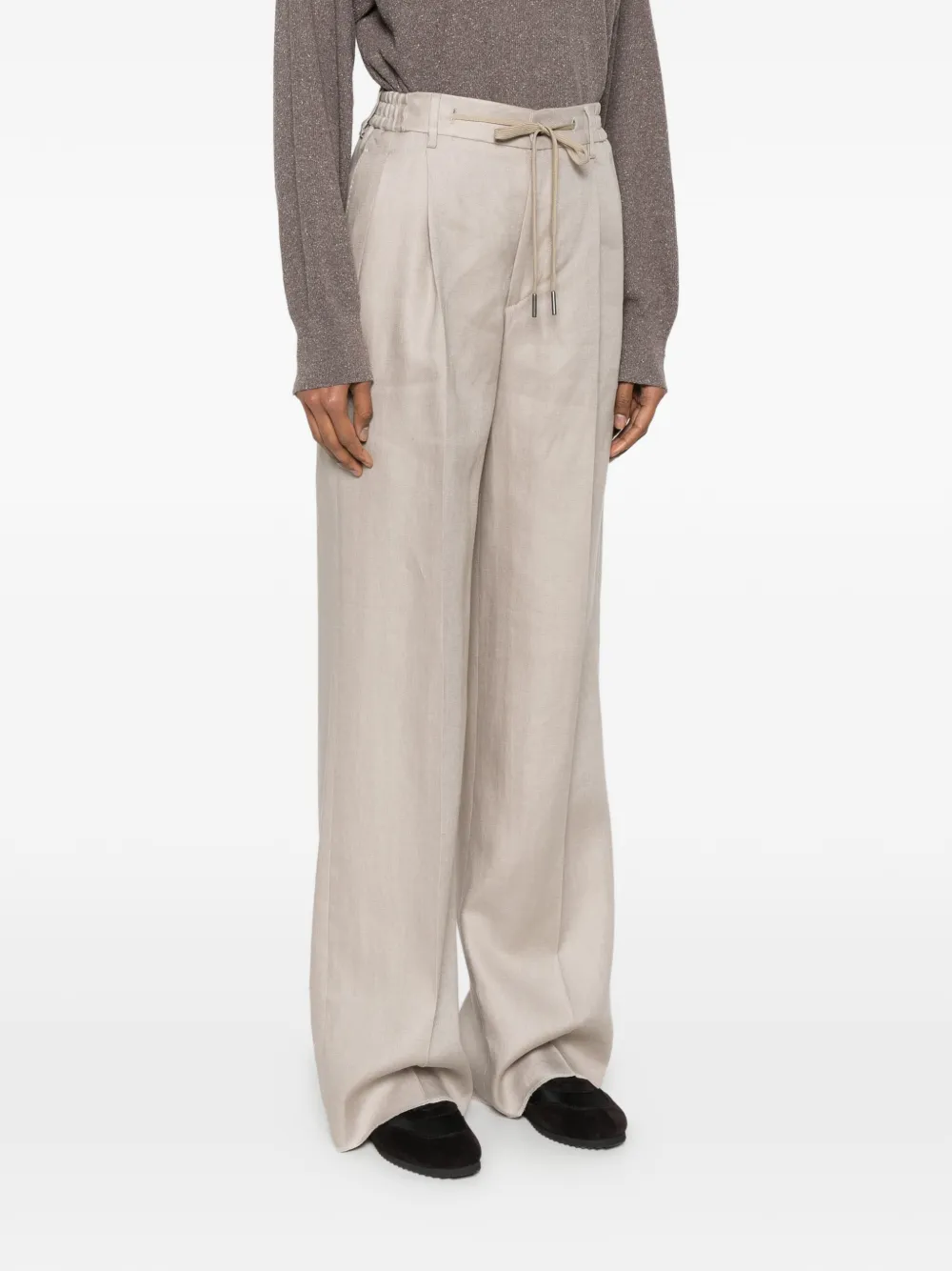 Tagliatore Broek met trekkoord Beige
