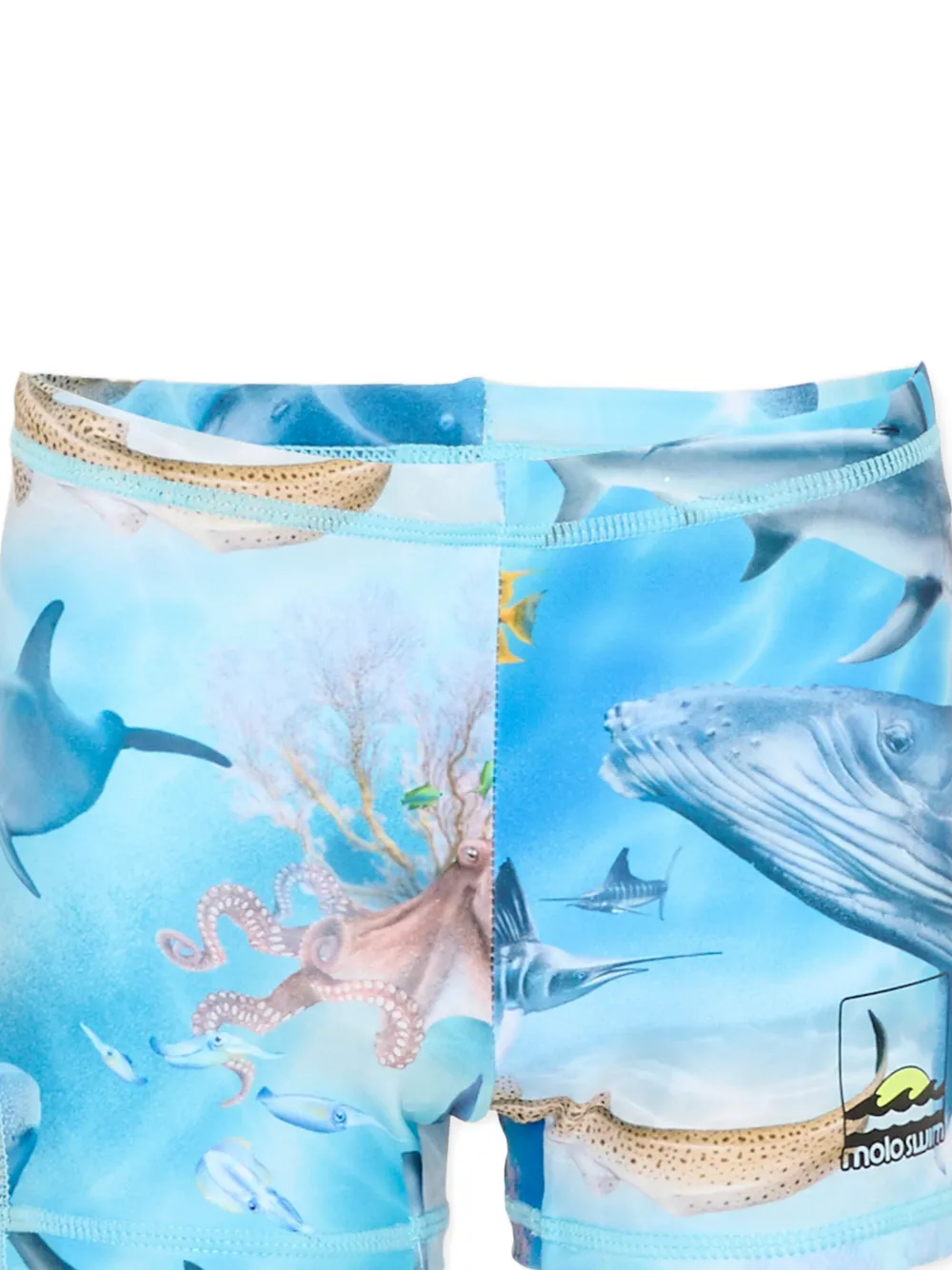 Molo Zwembroek met dierenprint Blauw