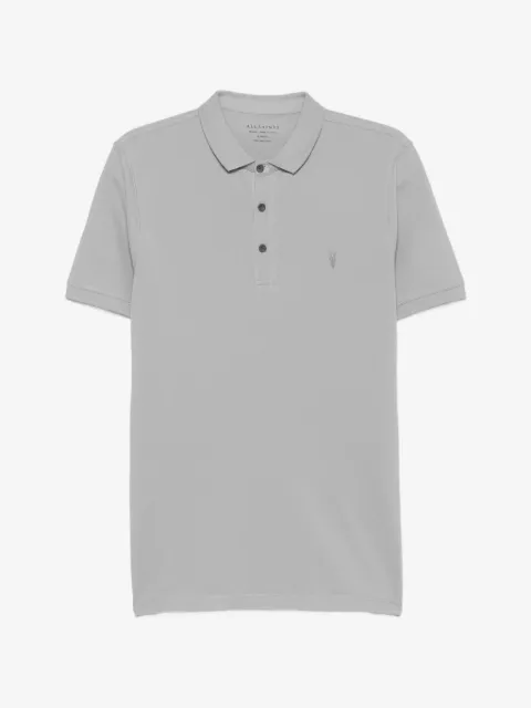 AllSaints logo-embroidered slim-fit polo shirt