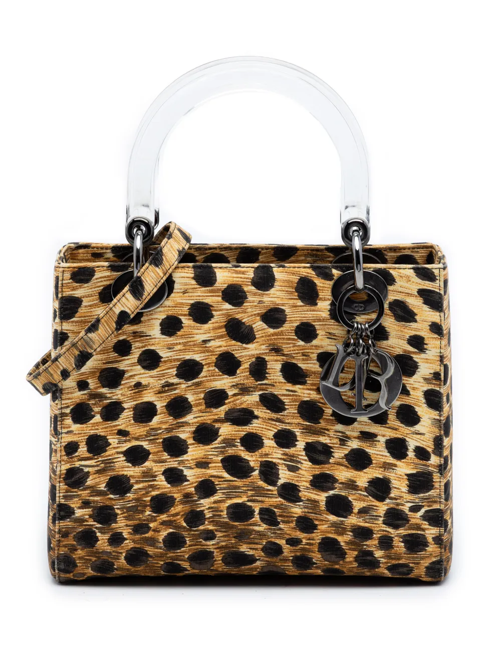 Christian Dior Pre-Owned 1999 Medium Canvas Leopard Print Lady Dior satchel - Brown